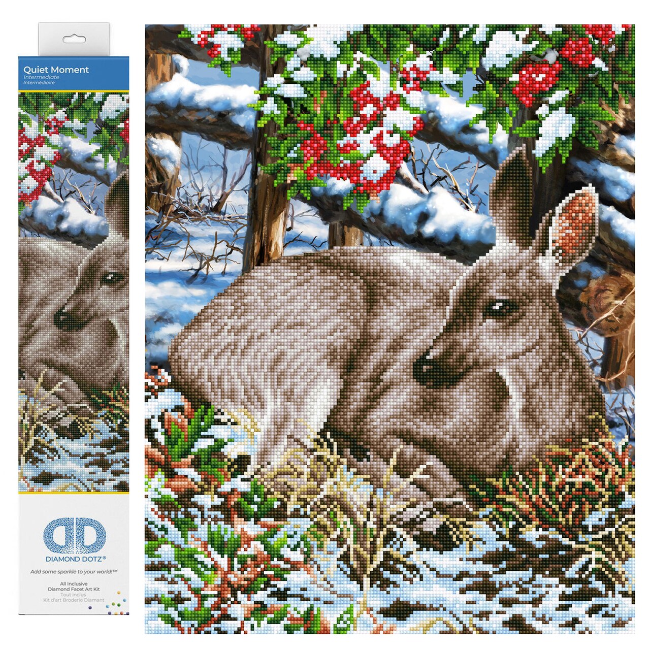 Diamond Dotz Quiet Moment Deer Diamond Painting Kits for Adults - Diamond Art Kits a Relaxing Creative Craft Kit with Dotz Gems 20.5x16.5